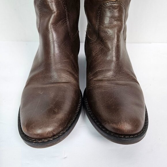 Coconuts by Matisse Becky Boho Brown Leather Buckle Detail Tall Riding Boot - Picture 3 of 10